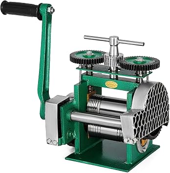 Jewelry Rolling Mill Machine, Manual Combination Rolling Mill Flatten Machine, Double-Sided Gear Drive, Jewelry Processing Equipment