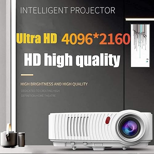 Miniatura 6 de ONOTEC Mini proyector, proyector de video al aire libre 8000L, proyector de cine en casa portátil LED de 1080P y compatible con 200 pulgadas,