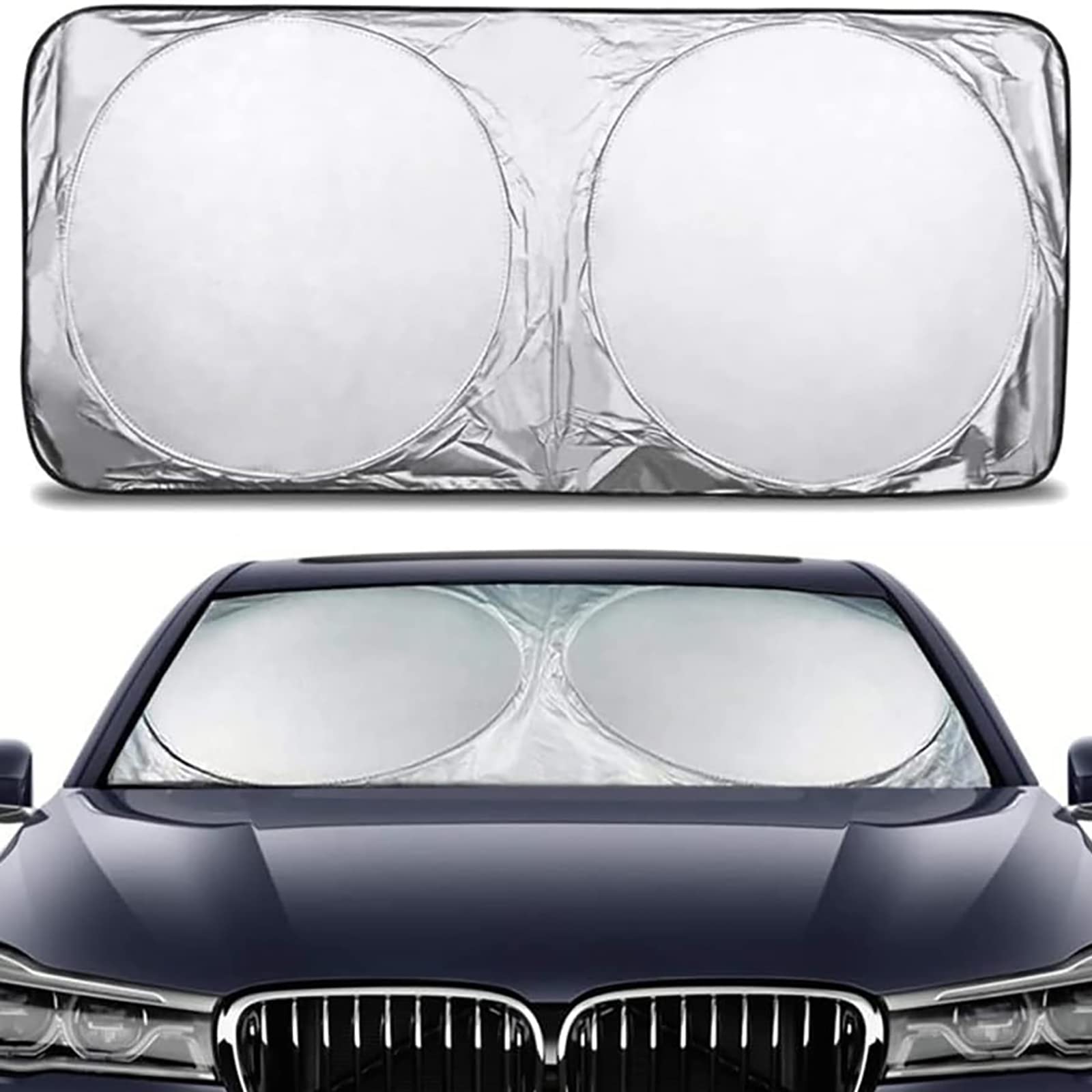 KEAAN Parasole per Parabrezza Auto su Misura per Kia NIRO 2017-2023, Pieghevole Parasole Anteriore Auto Riflettente Visiera Protettore UV Auto Interno Accessori,A/Black