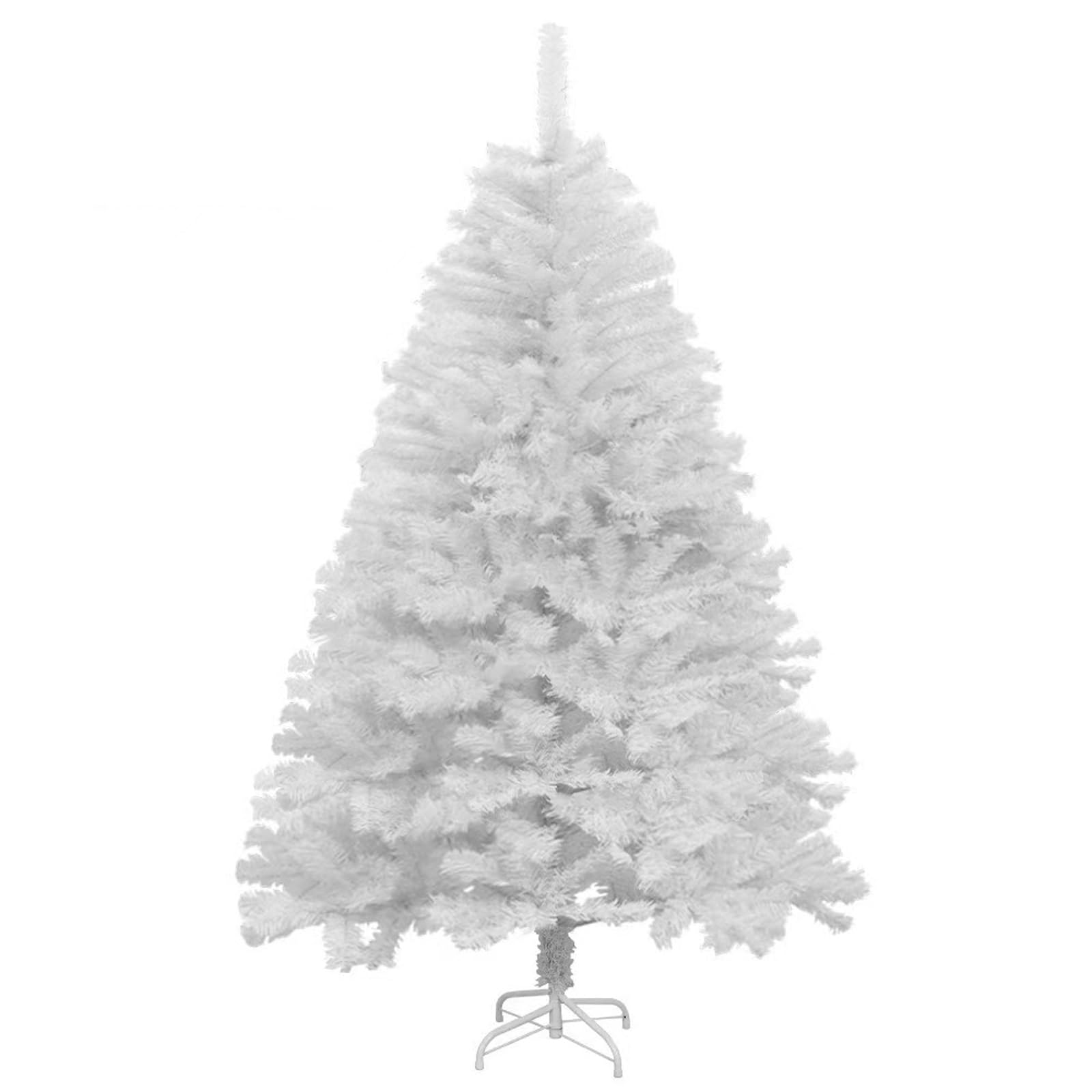 Artificial Christmas Tree Tabletop Christmas Tree，Mini Xmas Pine Tree,with Stable Base，for Party Supplies Indoor Outdoor Holiday Home Decoration(White,6FT)