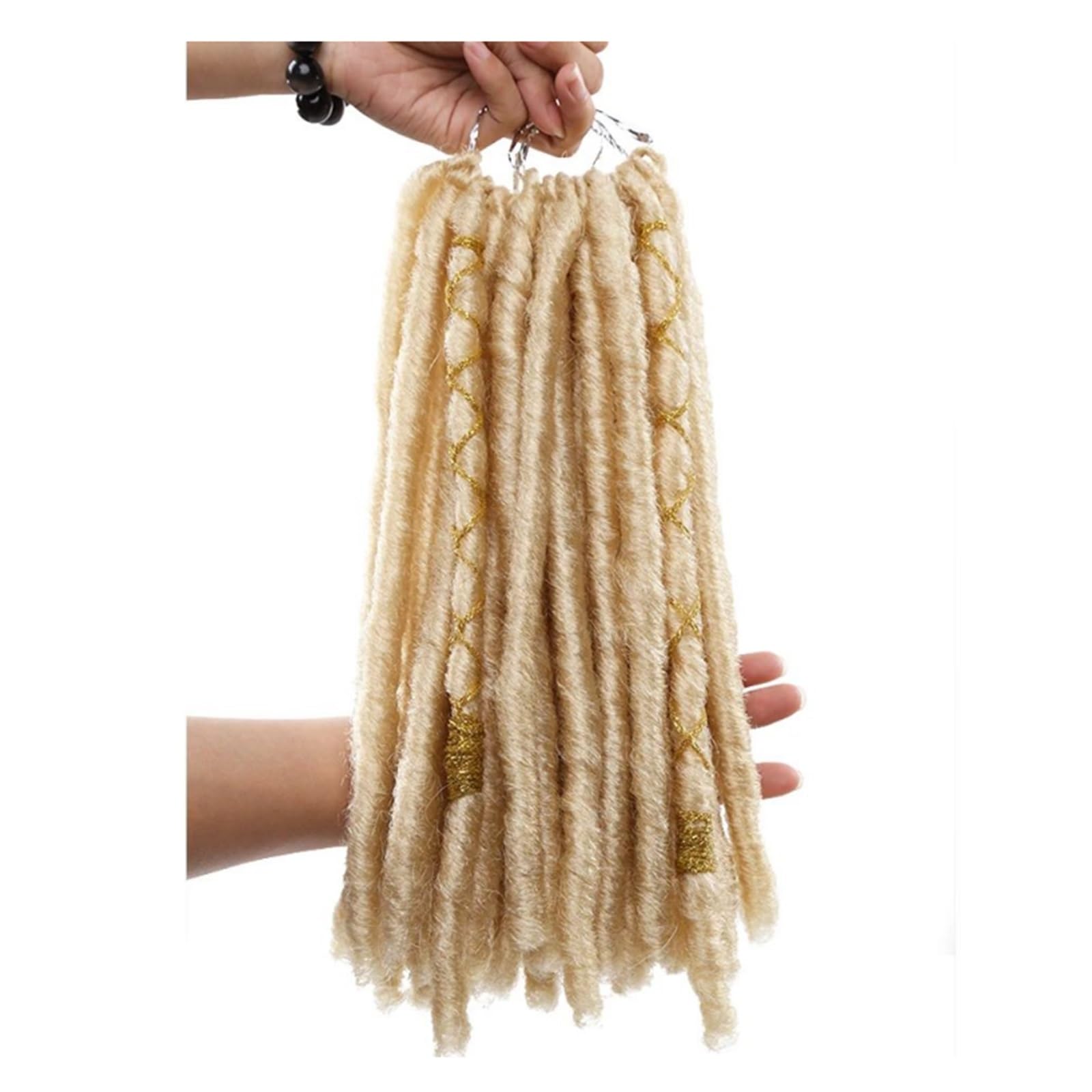 SAFWELHand Made Wig Skin Friendly Wig Natural Fashionable Soft Wig Pre Looped Crochet Hair Wig Easy to Wear Wig for Daily use (Color : Blonde)