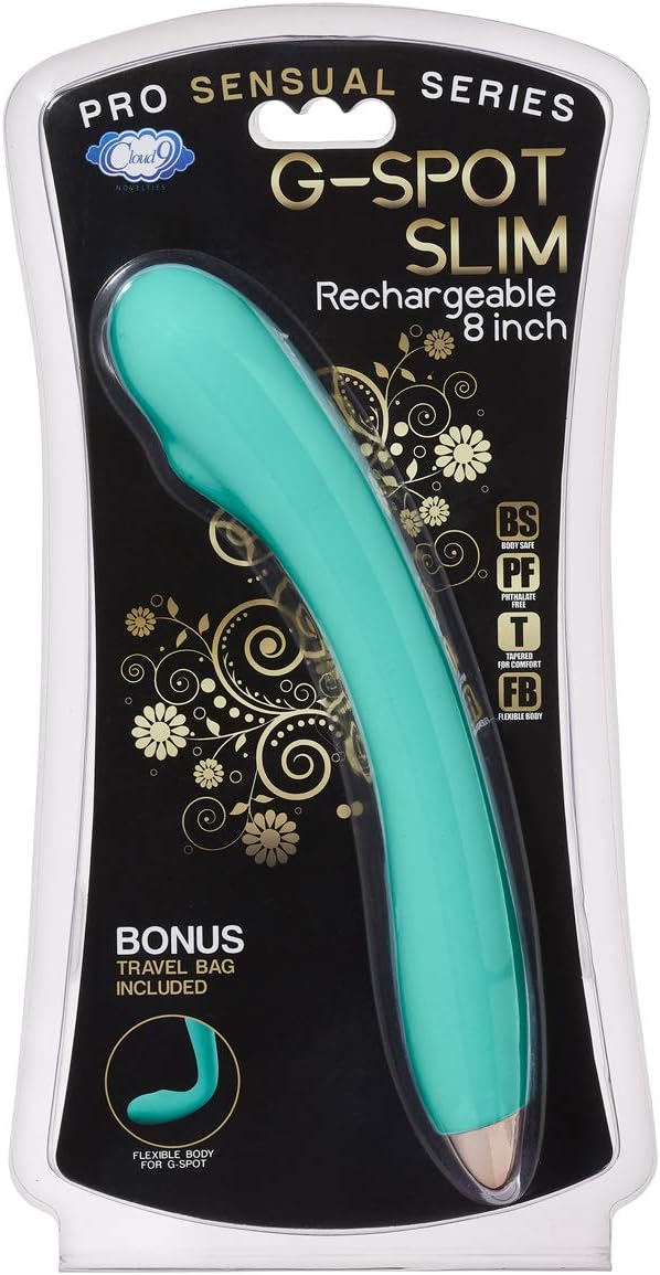 8" G-spot Slim Rechargeable, Teal