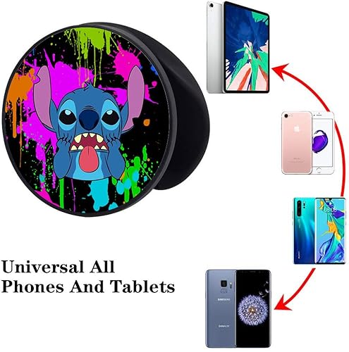 Lucen Blais EB-A02 3 Pack/Multifunction Cell Phone Grip Holder And Stand Cute Pink Character Cartoon Foldable Smartphones Kickstand thumb #5