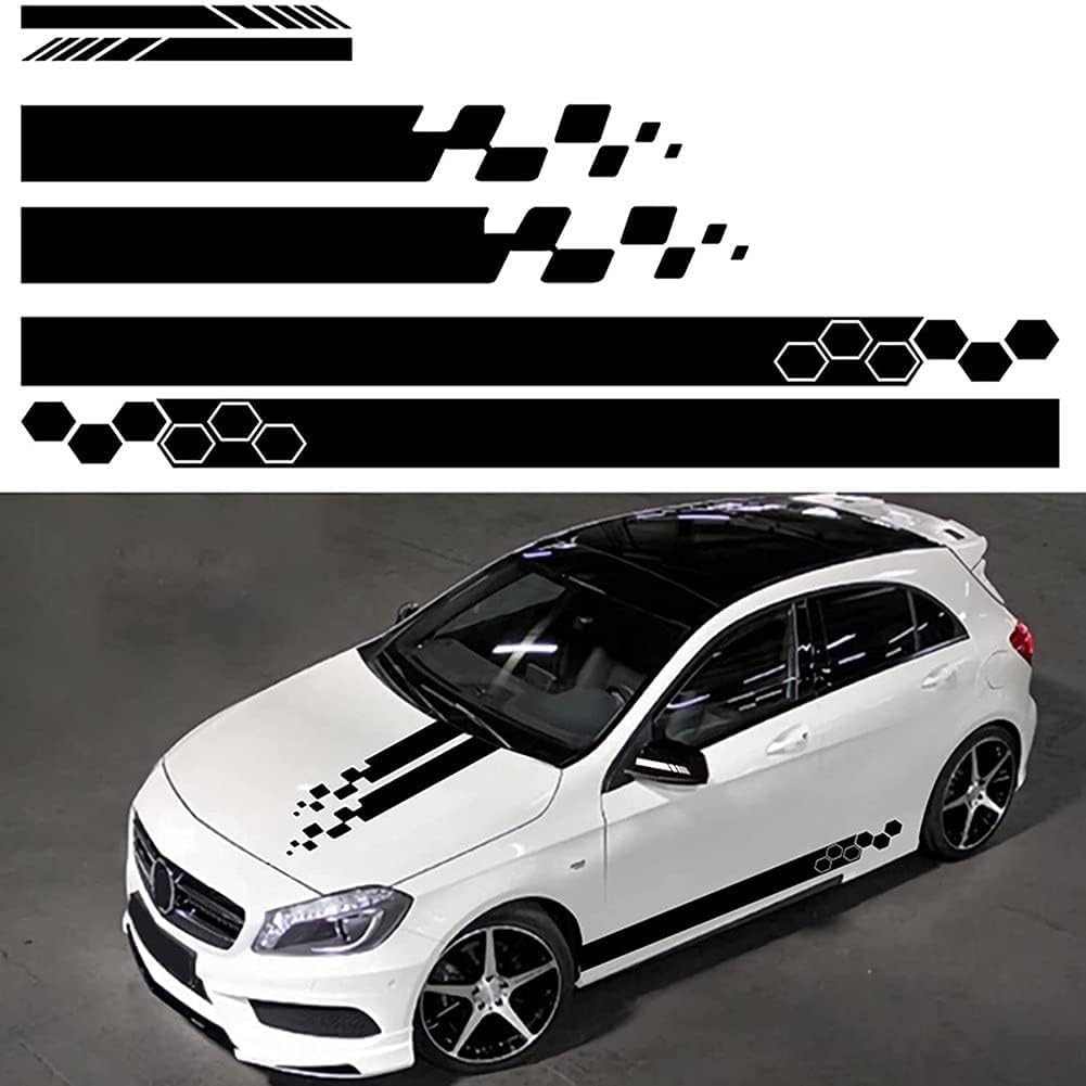 ONEMAJI 5 Pcs Car Body Decal Auto Exterior Graphics for Skoda Octavia III Combi Kombi ab BJ. 3.2017-2.2020, Automotive Styling Emblems Vehicle Wraps Bodywork Decals Ornamentations,Black