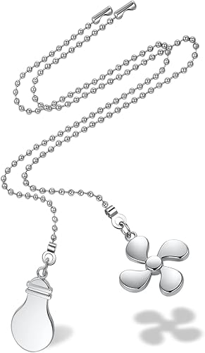 Miniatura 6 de Extensor de cadena para ventilador de techo, 4 piezas de 12 pulgadas de diámetro de 0.118 in de diámetro con ventilador y cable de bombilla