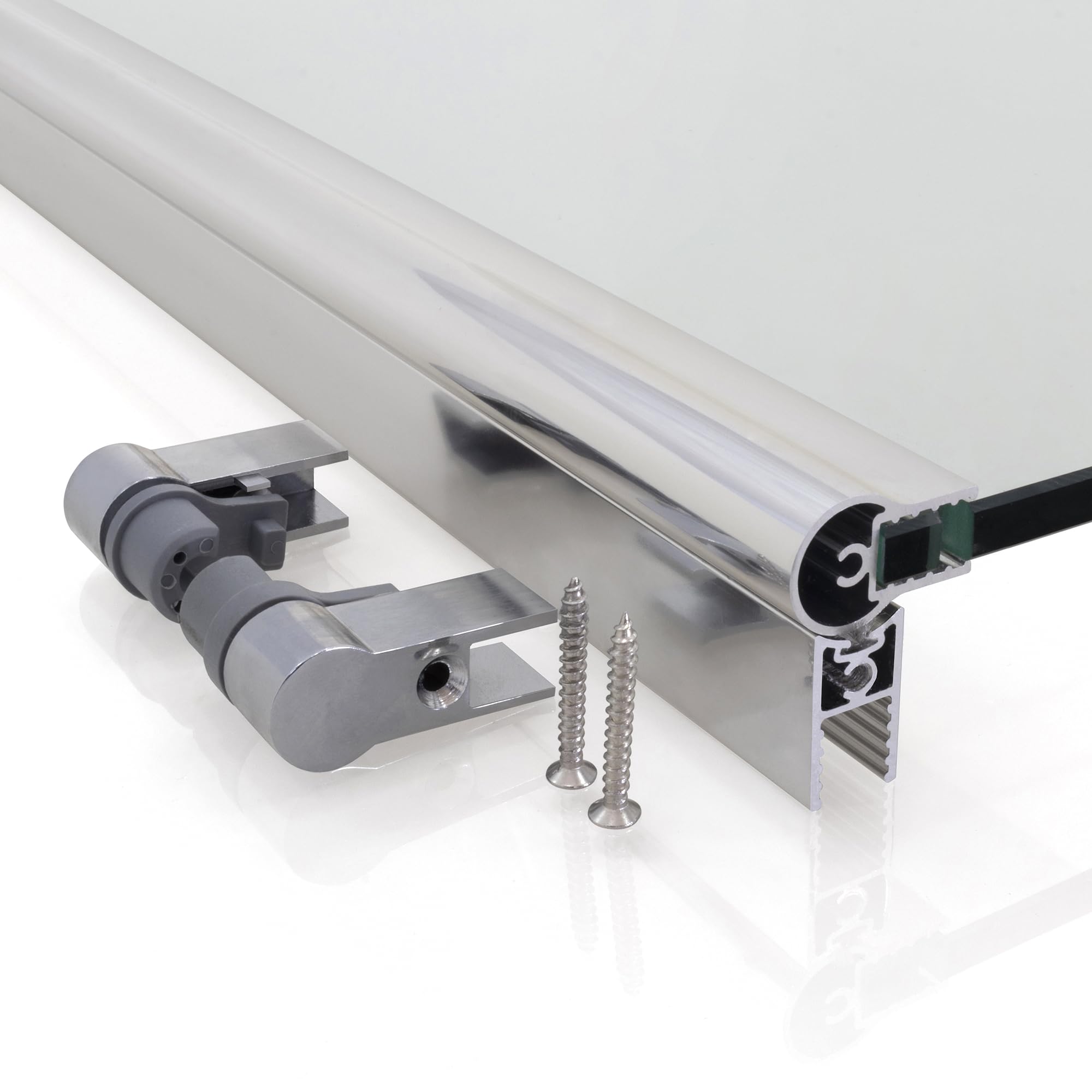 Panel lateral 40 x 200 cm con vidrio transparente 8 mm | Extensión para ducha Walk-In | Perfil rotativo 180°