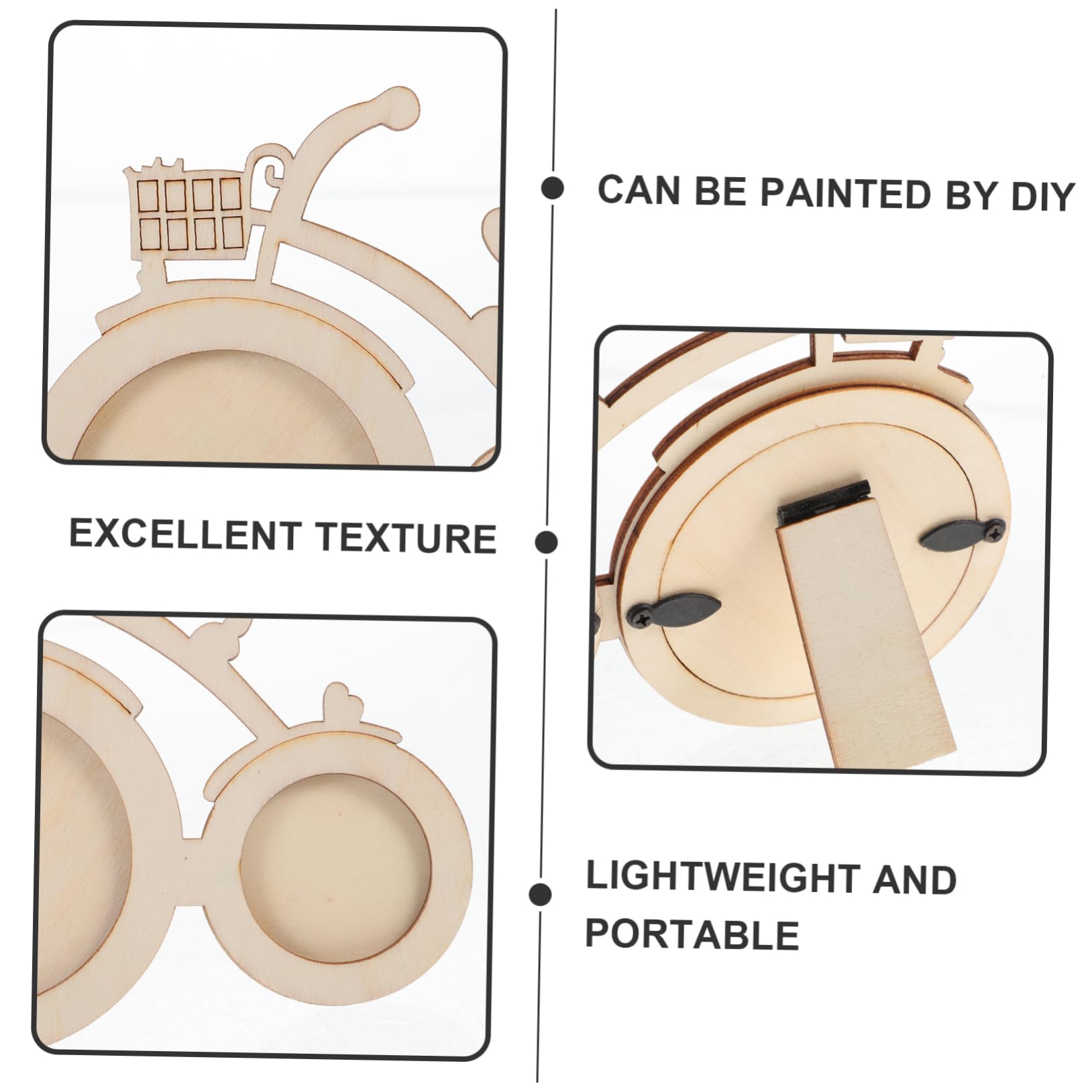 KALLORY Wooden Photo DIY Craft Frames for Boys and Girls for Painting Creativity