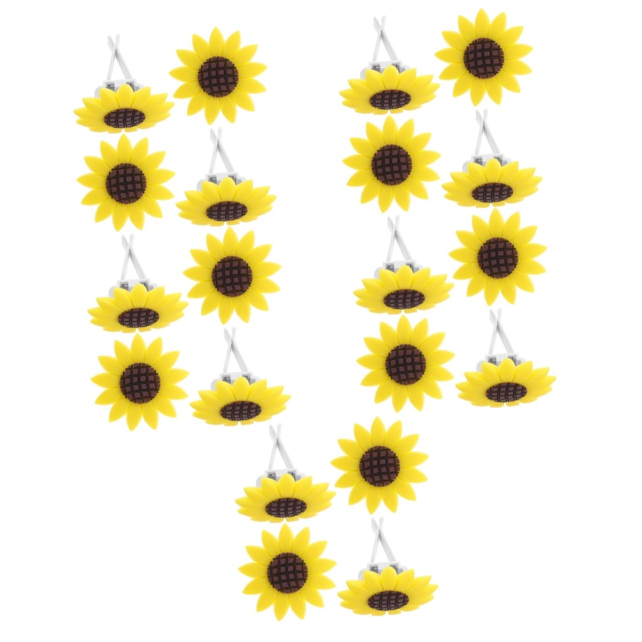 ibasenice 5 Set Di Accessori Per Auto Clip A Forma Di Girasole Clip Per Bocchette Di Ventilazione Per Auto 4 Pezzi * 5