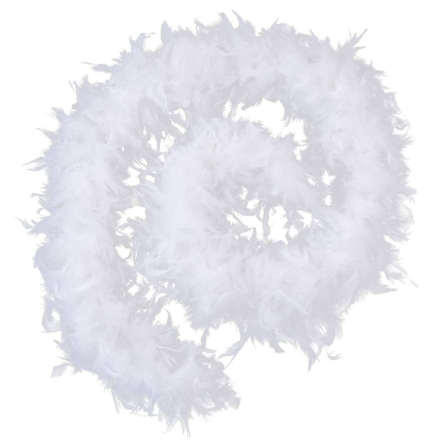 Boa Di Piume Bianche 2 Metri Con Occhiali A Cuore - Costume Anni 20 Per Feste E Carnevale - Foto 6