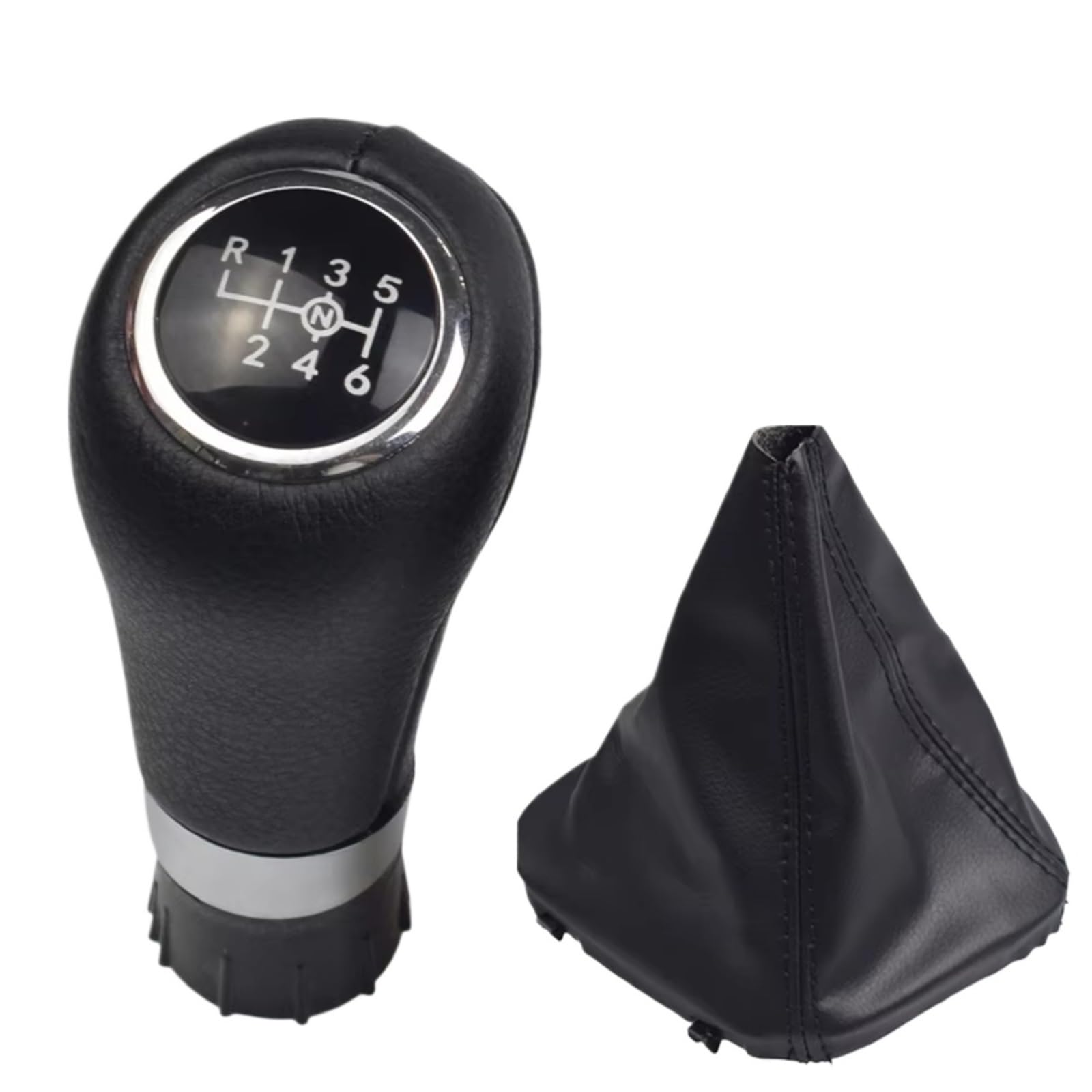 HILLAR Car Gear Stick Knob for Benz W203 S203 CL203 W209 W204 C204 C63 C300 C250 W207 A207 W212 6 Speed Manual Gear Shift Knob Shifter Gearstick(Black-6-UP-14.5)