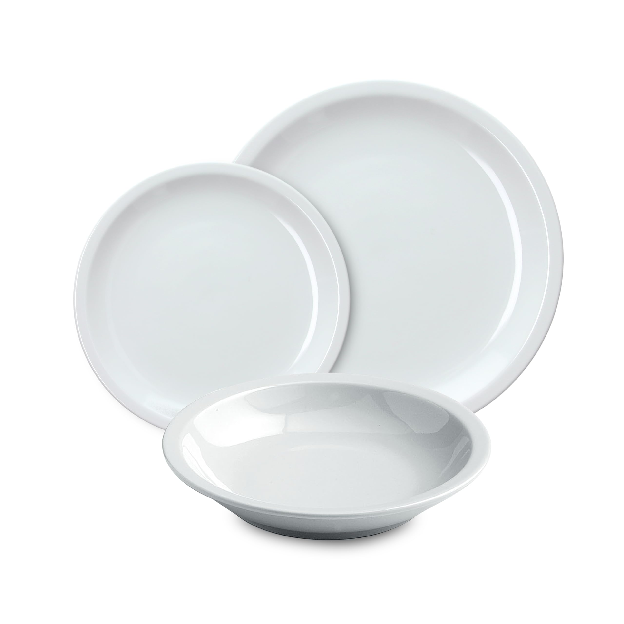 Tognana Capri, servicio de platos de 18 piezas para 6 personas, porcelana, blanco, Hecho en Italia