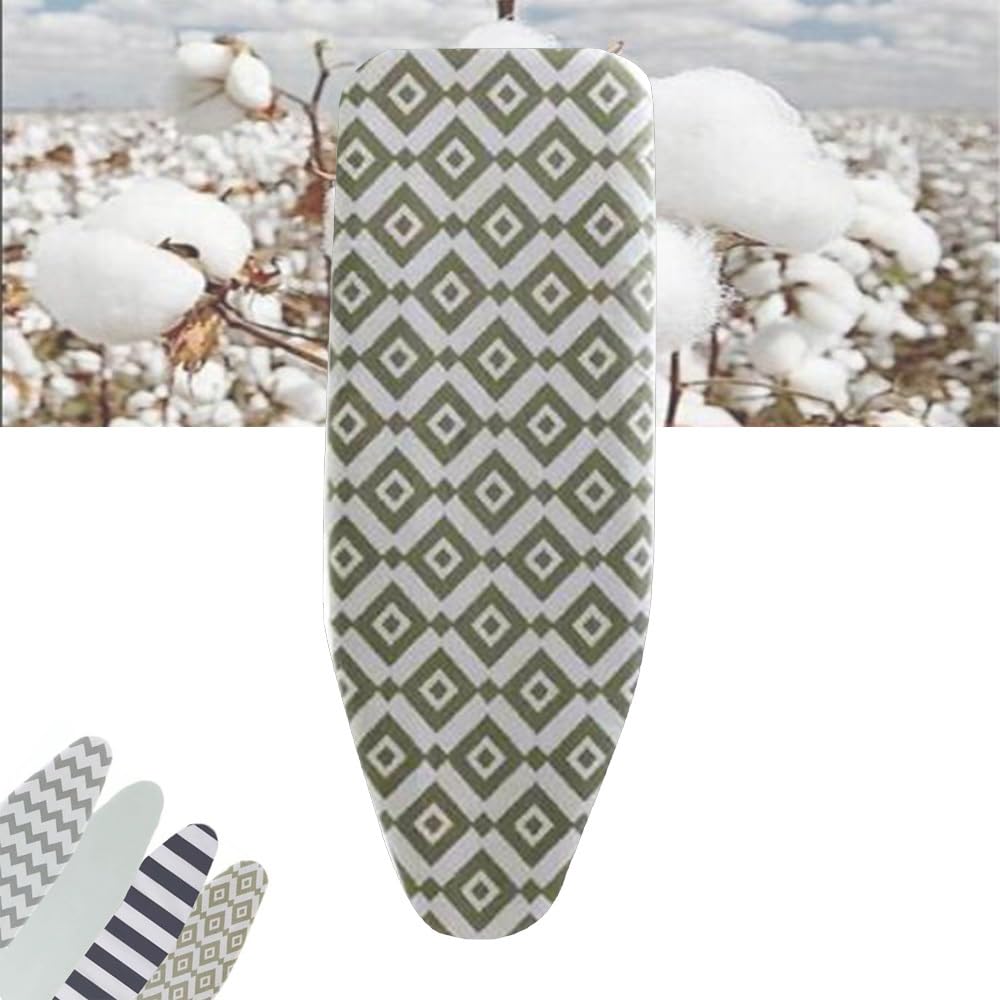 Fundas para Tabla de Planchar, Almohadilla Gruesa for Tabla de Planchar 13 x 43 Pulgadas, tamaño estándar con Relleno, Resistente a Quemaduras y Manchas(Lozenge)