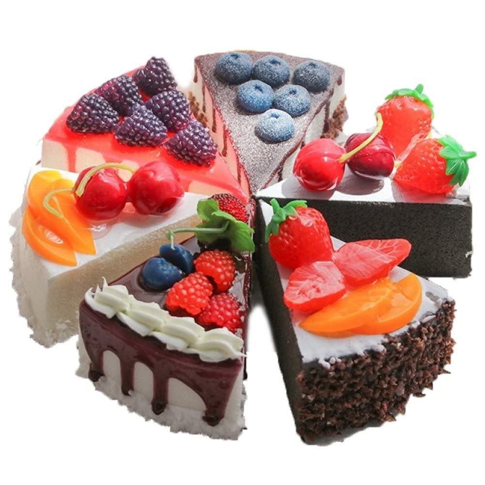Sanfly As Shown Artificial Simulation Cake 6Pcs/Set Fake Cake Model Realistic Bread Dessert Model For Kitchen Window Display