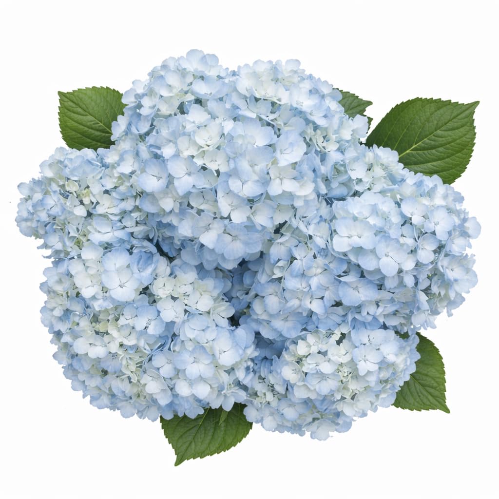 GlobalRose 20 Blue Hydrangea Flowers Responsibly Sourced Hand-Picked Fresh Bouquet for Graduation, Anniversary, Birthday & Special Occasions