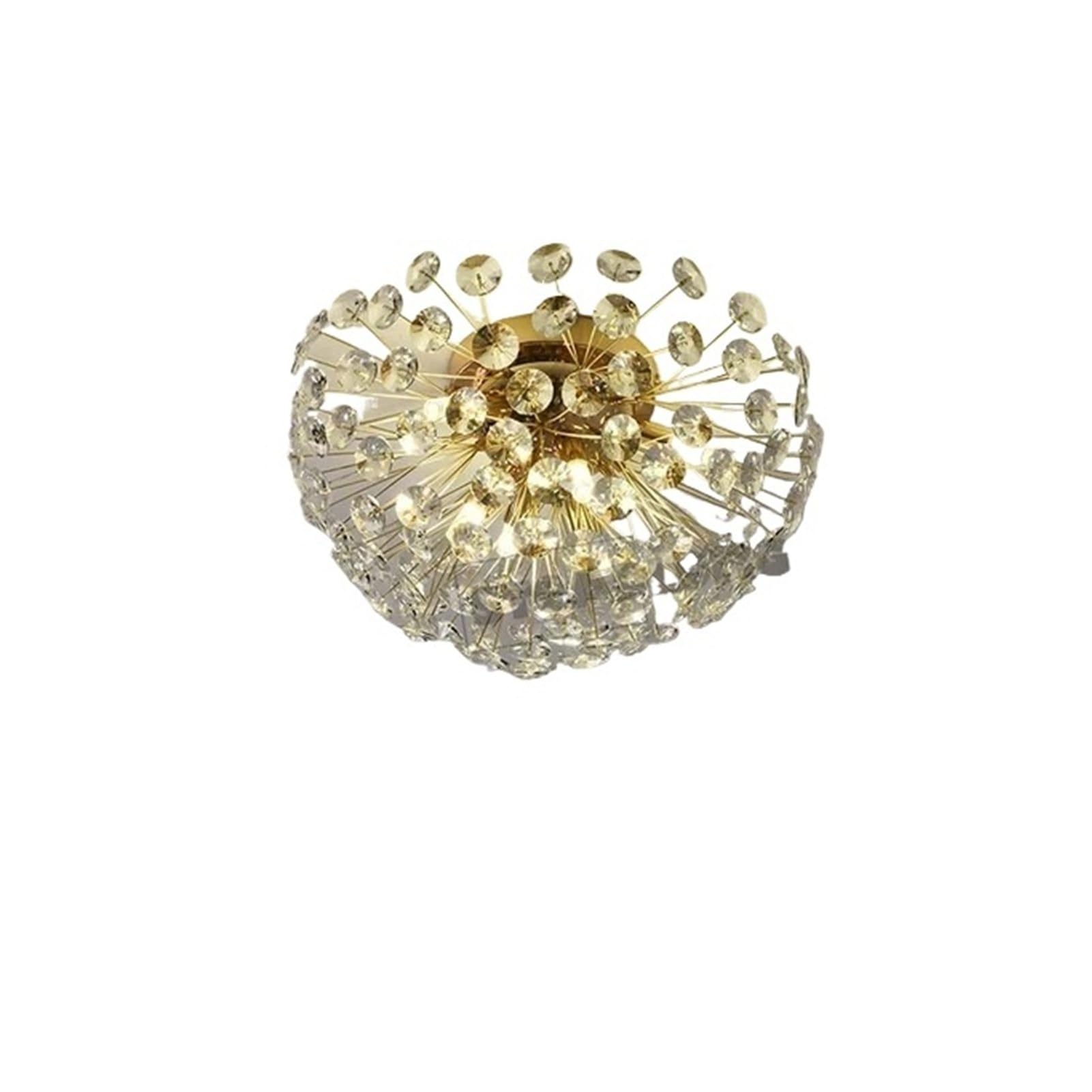 ASerZenith Chandelier, Design Sun Flower Crystal Chandeliers For Living Room Kitchen Island Loft Led Pendant Lighting House Decor Suspension Lamp,Ceiling Lamp D40Cm-Warm