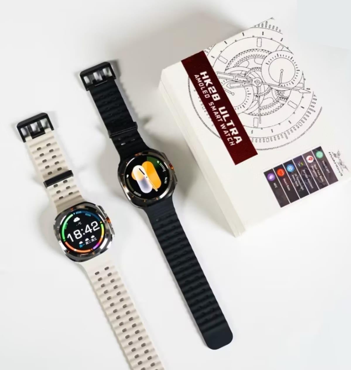 HK28 Ultra Smart Watch and packaging