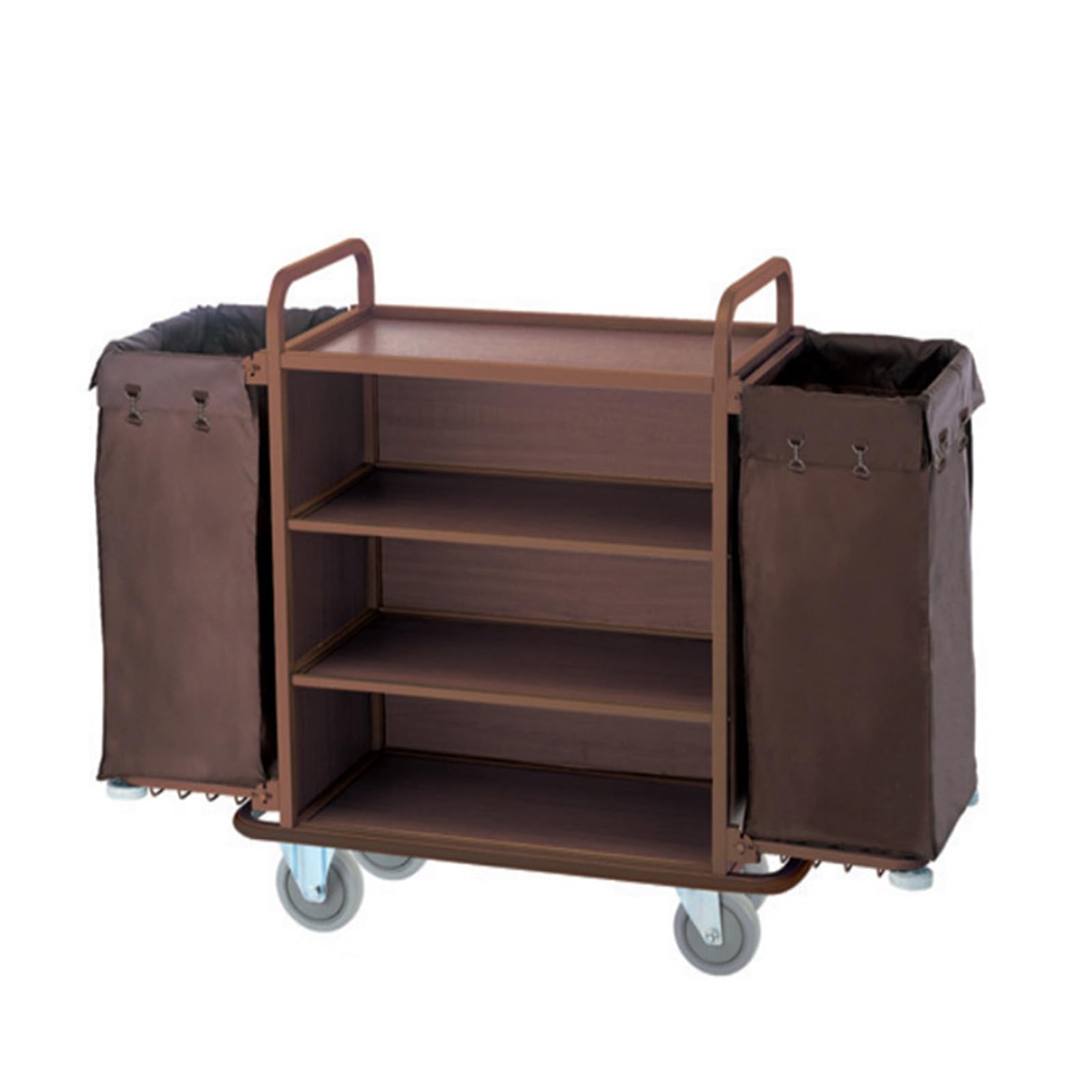 Este Carrito de Limpieza Comercial, Carrito de Limpieza con Ruedas silenciosas, Carrito de Servicio de Habitaciones con Bolsa Oxford Impermeable, Carrito de Limpieza para Suministros de Limp