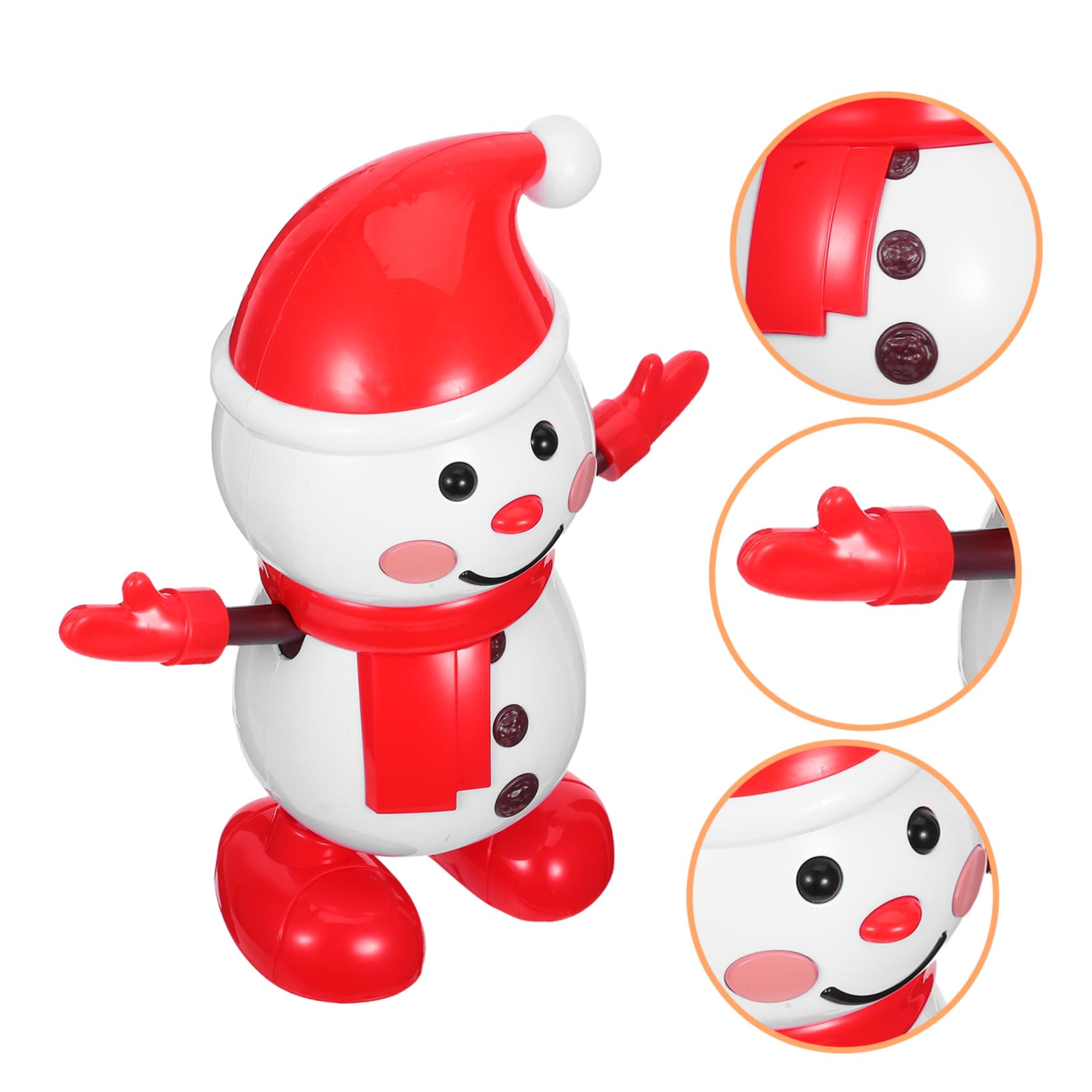 Mikikit Muñeco Eléctrico De Baile Figura Navideña Música y Baile Adorno De Invierno para Oficina y Hogar