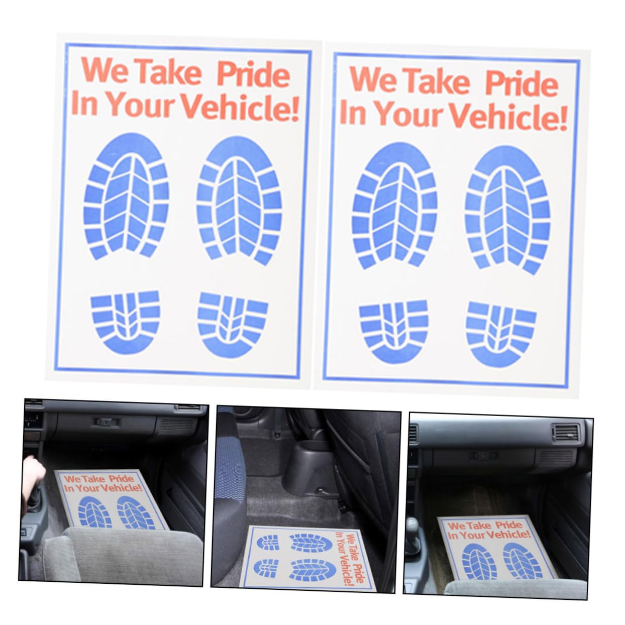 Cabilock Lot de 60 Tapis de Sol Jetables pour Voiture en Papier Kraft Blanc, Protection du Tapis de Véhicule pour Entretien et Service