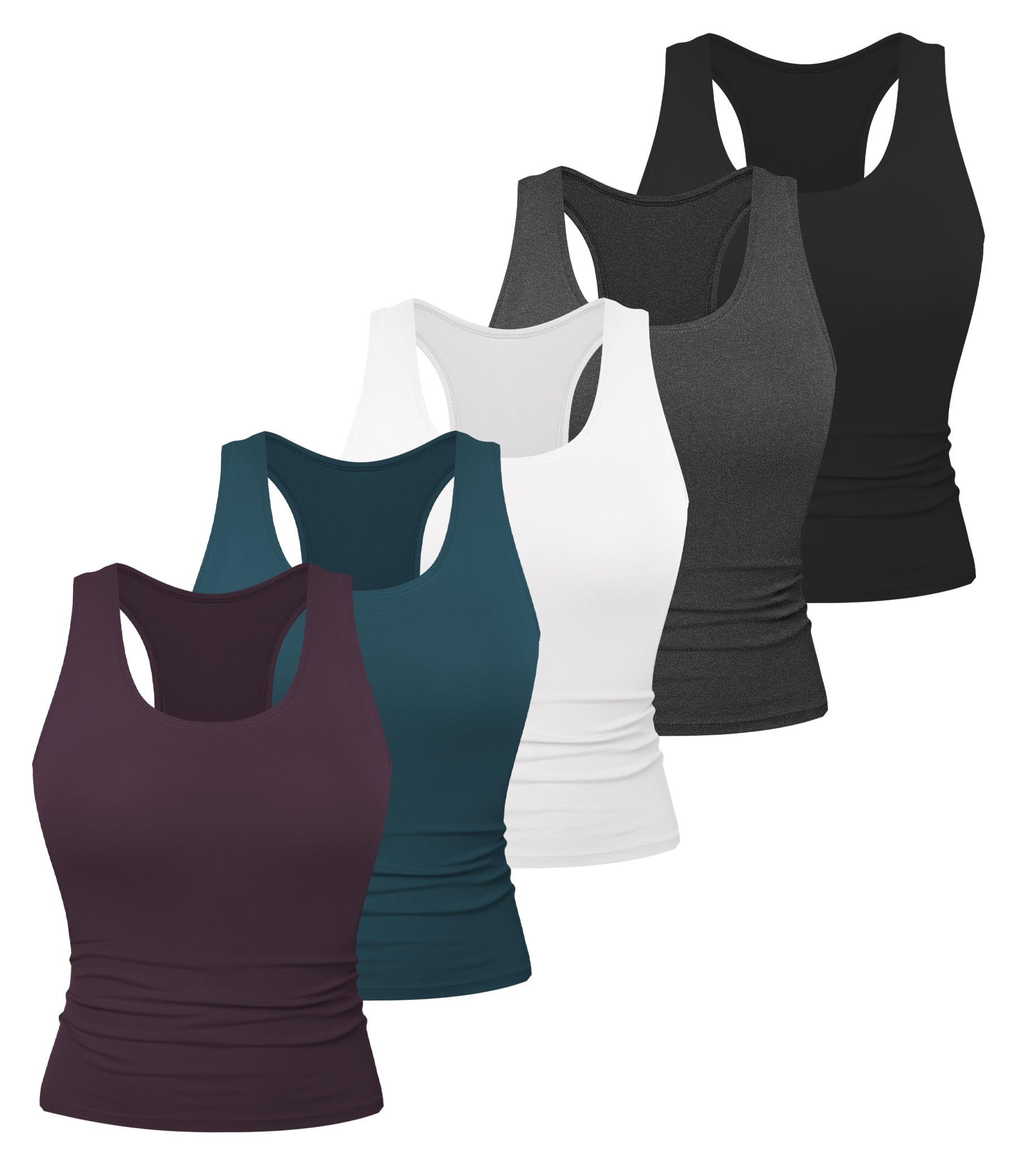 Dalavch 5 Pack Crop Tops