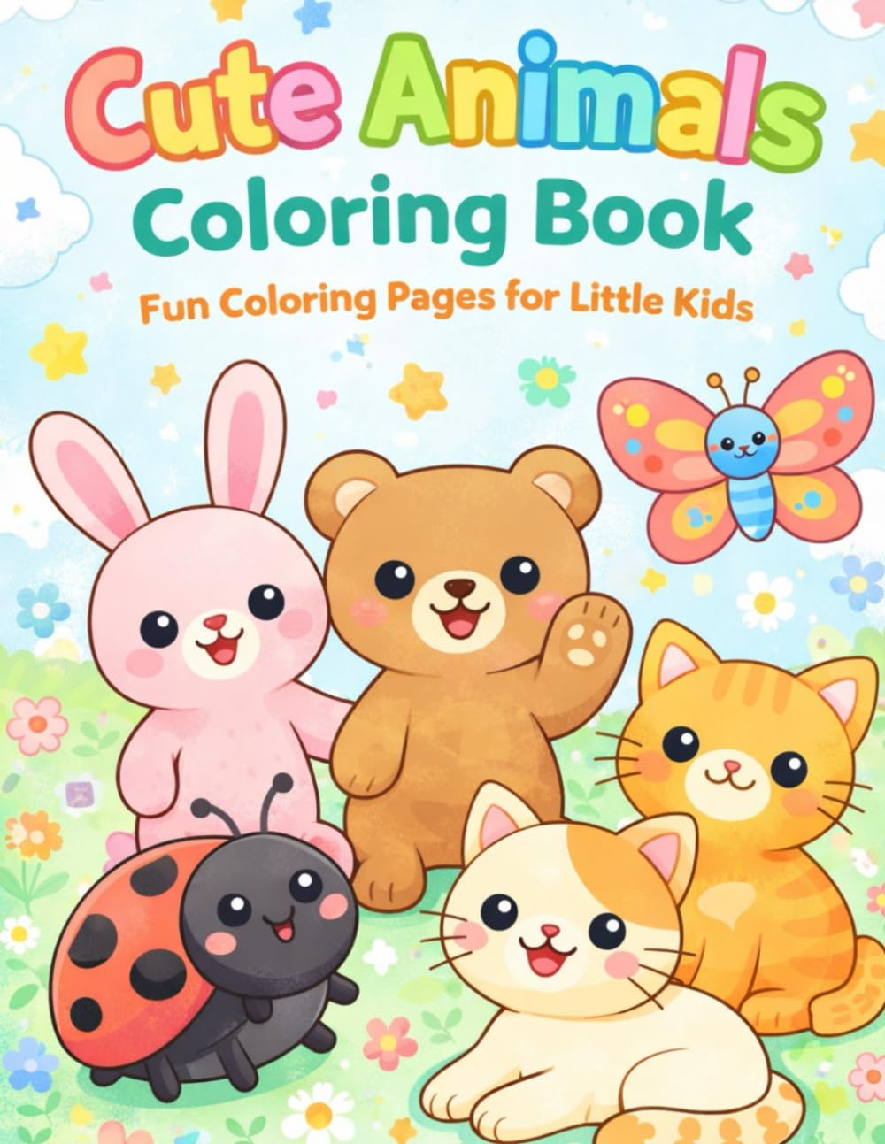 Cute Animals coloring Book: Adorable and Etsy Coloring Pages for Kids