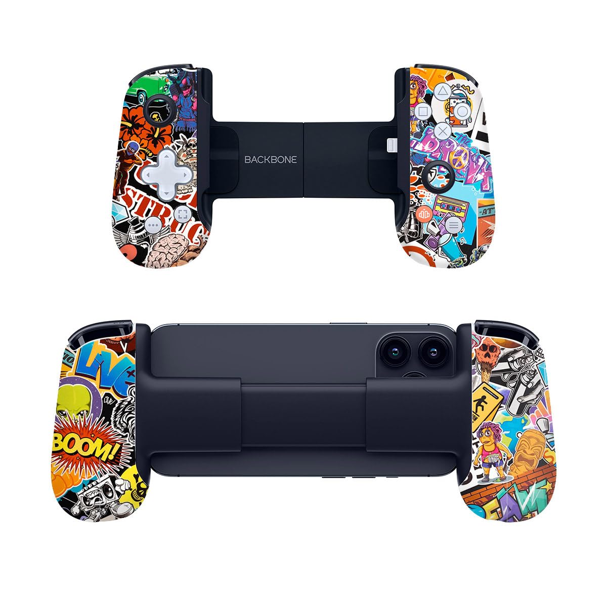 SopiGuard Sticker Skin for Backbone One Controller Full Body Wrap (Stickerbomb)