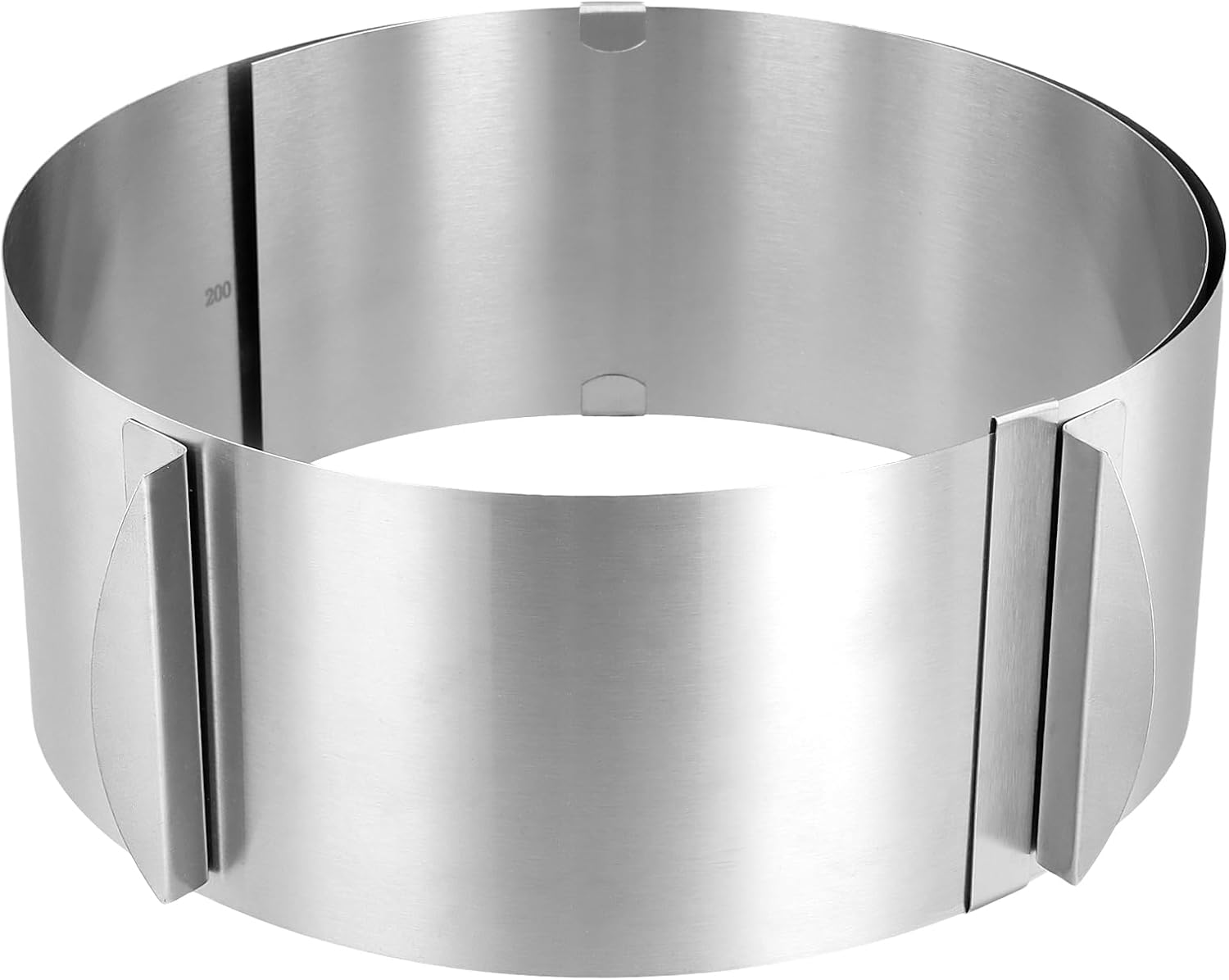 SOUJAP 4pcs 6-12 Inch Cake Rings, Retractable Stainless Steel Cake Baking Rings, Adjustable DIY Tool Cake Rings for Baking, Cake Marking