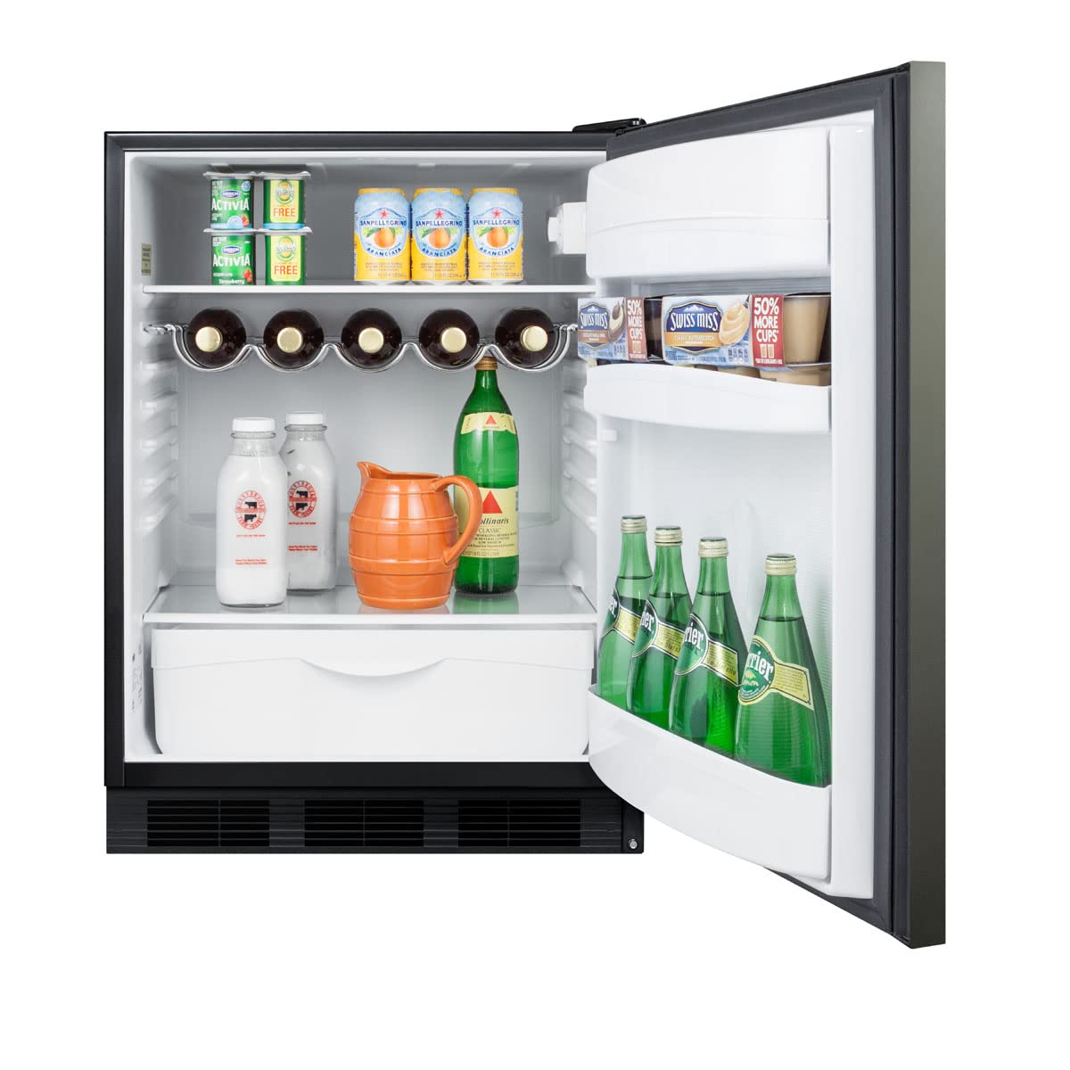 Summit Appliance FF63BKBIKSHH 33.5 x 23.63 x 23.5 in. Built-In Undercounter All-Refrigerator, Black Stainless Steel on Fridge.com