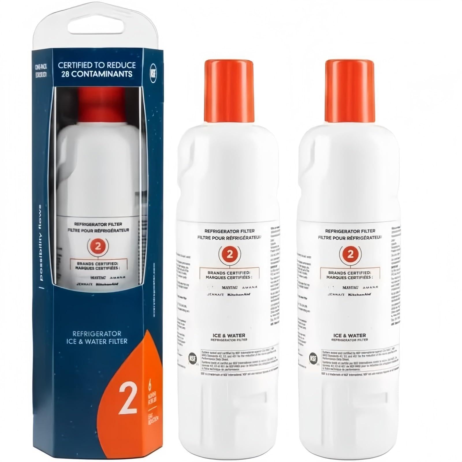 Cartuccia filtro acqua frigorifero, cartuccia filtro di ricambio n. 2 for produttori di ghiaccio e distributori d'acqua, modello EDR2RXD1, 1 pezzo