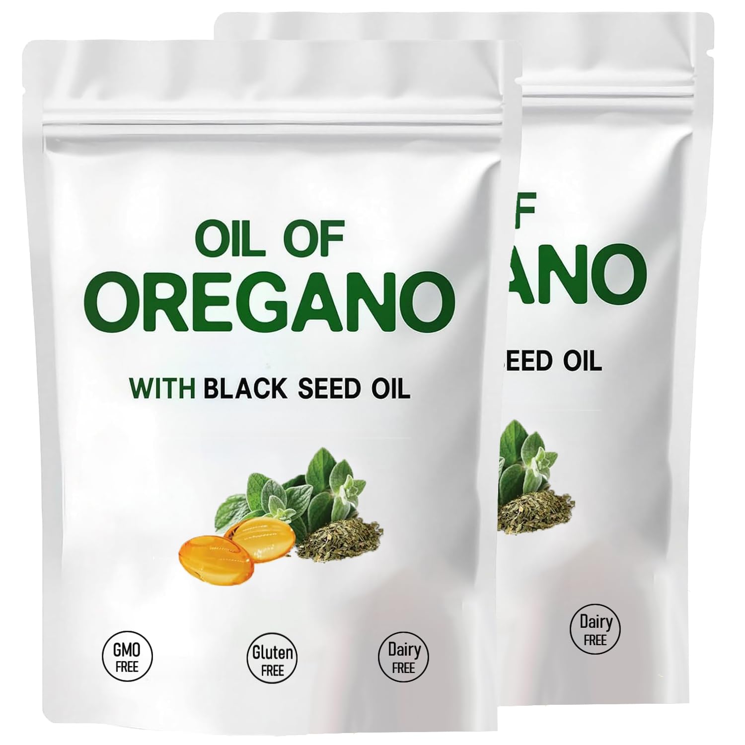 Botanische Mischung aus Oregano und Schwarzkümmelöl, 2 Stk