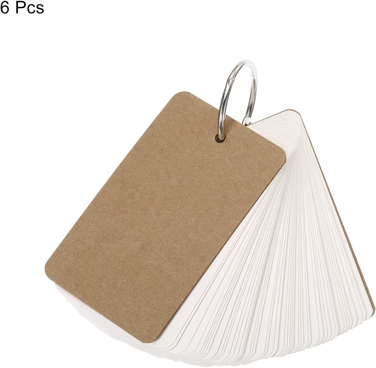 PATIKIL 3.5" x 2" Blank Flash Cards with Rings, 300 Pack Study Cards Index Cards Note Card Pre Hole Punched for Learning White - Image 4