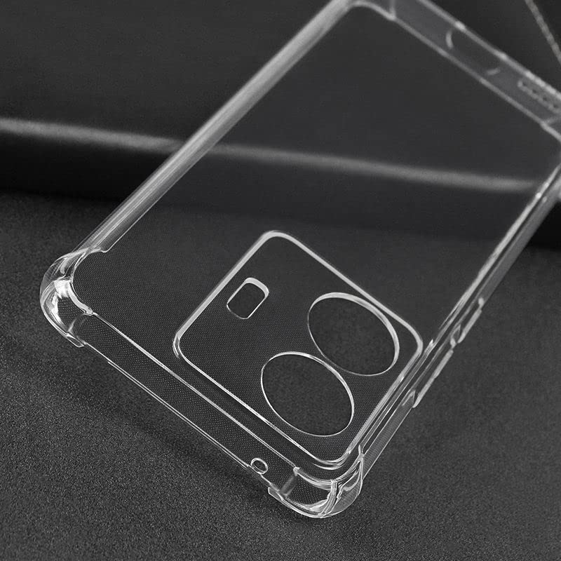 Image of Rubber Bumper || Transparent || Edge To Edge Protection Back Case Cover For Iqoo Z6 Lite 5G - Transparent