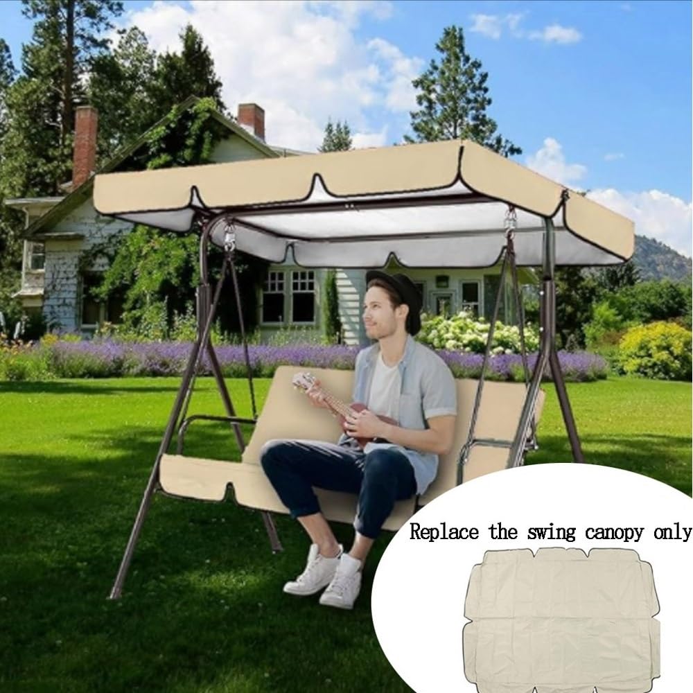 195x125cm Toit De Balancelle, Toit De Rechange pour Balancelle De Jardin, Toit De Remplacement pour Balançoire Jardin, Terrasse, Balcon(Blue,98x72.8in-249x185cm)