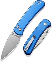 Vista 10 de CIVIVI Cuchillo Plegable de Bolsillo - Cuchillo con Bloqueo de Botón con Abridor de Pulgar para EDC, Hoja 14C28N de 2.98", Mango de Aluminio