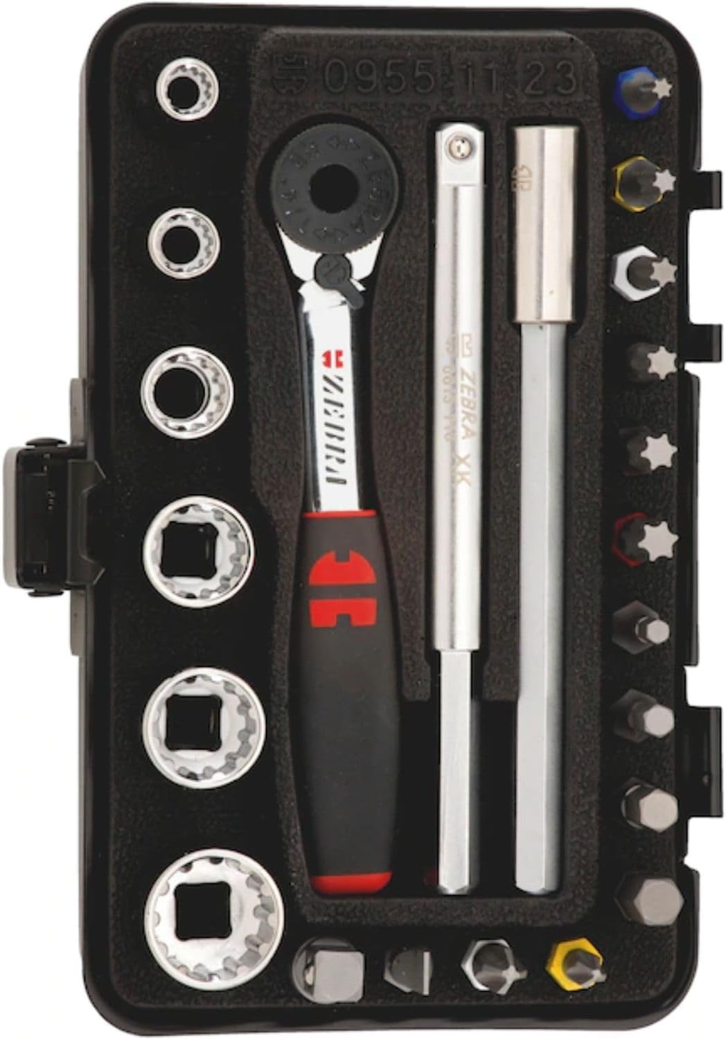 Wurth 096511 23 Socket Spanner 1/4 Inch Multi Assortment Mini Black