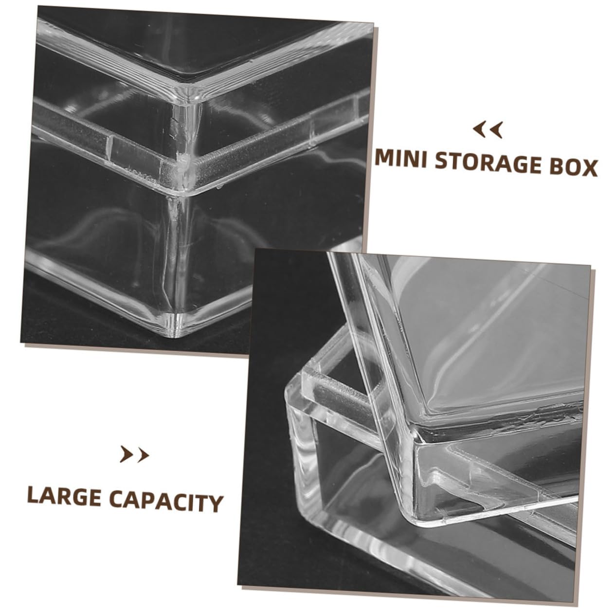 WOFASHPURET Mini Showcase Boxes 30pcs Plastic Display Cases for Jewelry Specimens Rocks Organizing Storage