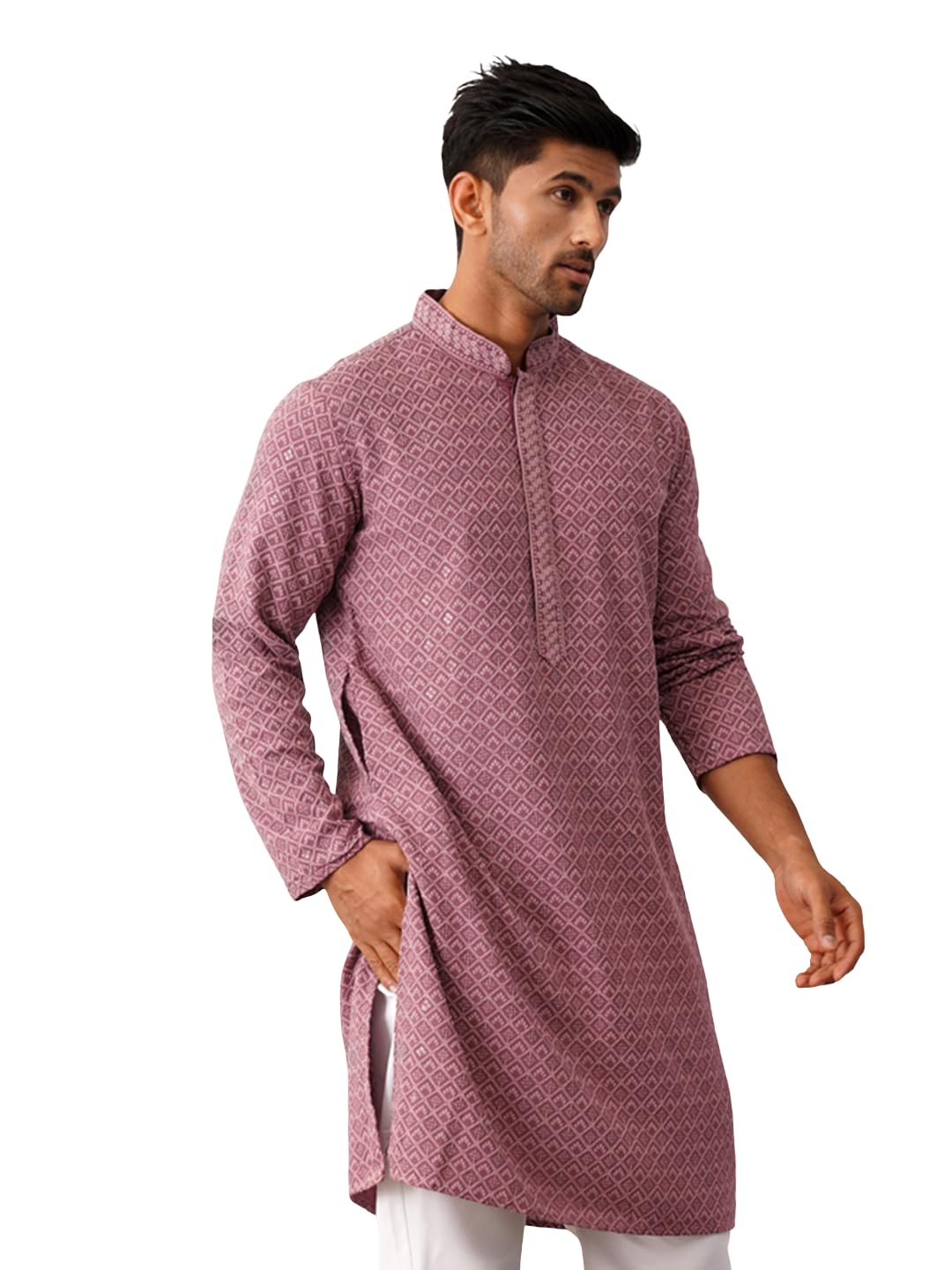 jompers Magenta Embroidered and Sequence Kurtas-picture-49