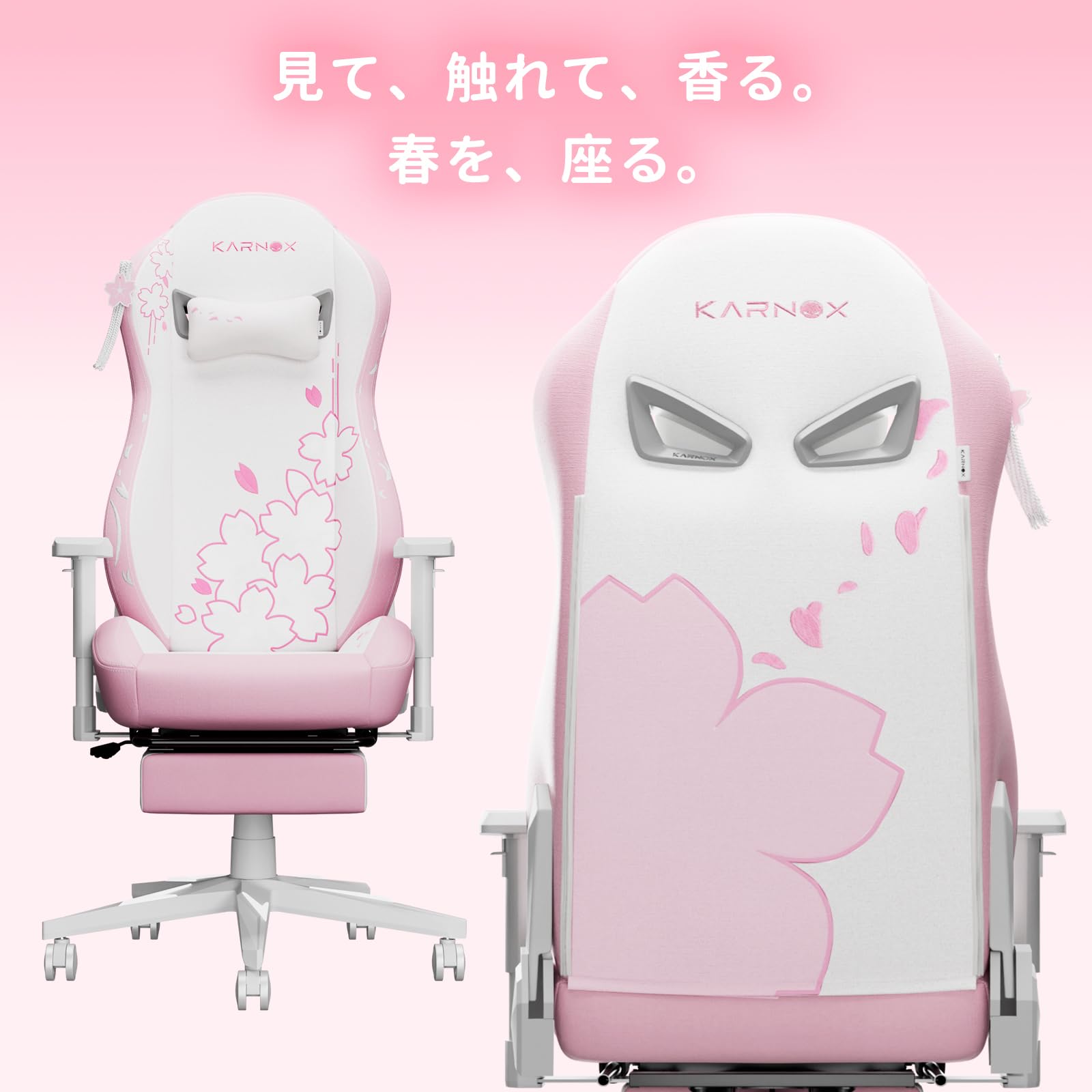 KARNOX ピンク　ゲーミングチェア Amazon.co.jp: KARNOX ゲーミングチェア PCチェア ハイバック 背もたれ