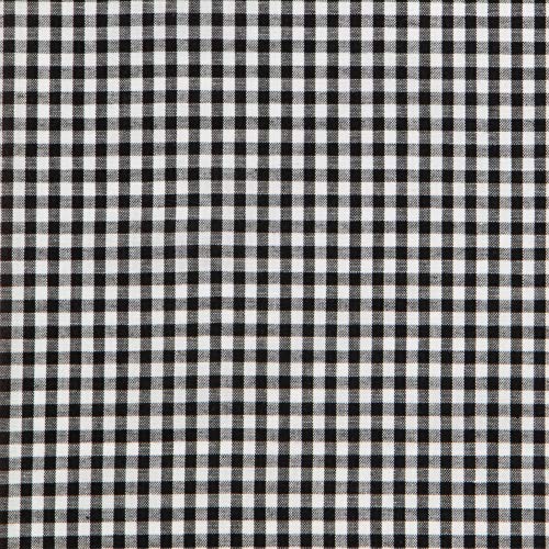 KIYOHARA ギンガムチェック3mm 生地 約110cm巾×1mカット Col.BK ブラック G1001-1