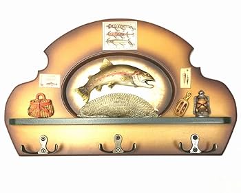 Amazon | ニジマス インテリア 壁掛け フライフィッシング 渓流