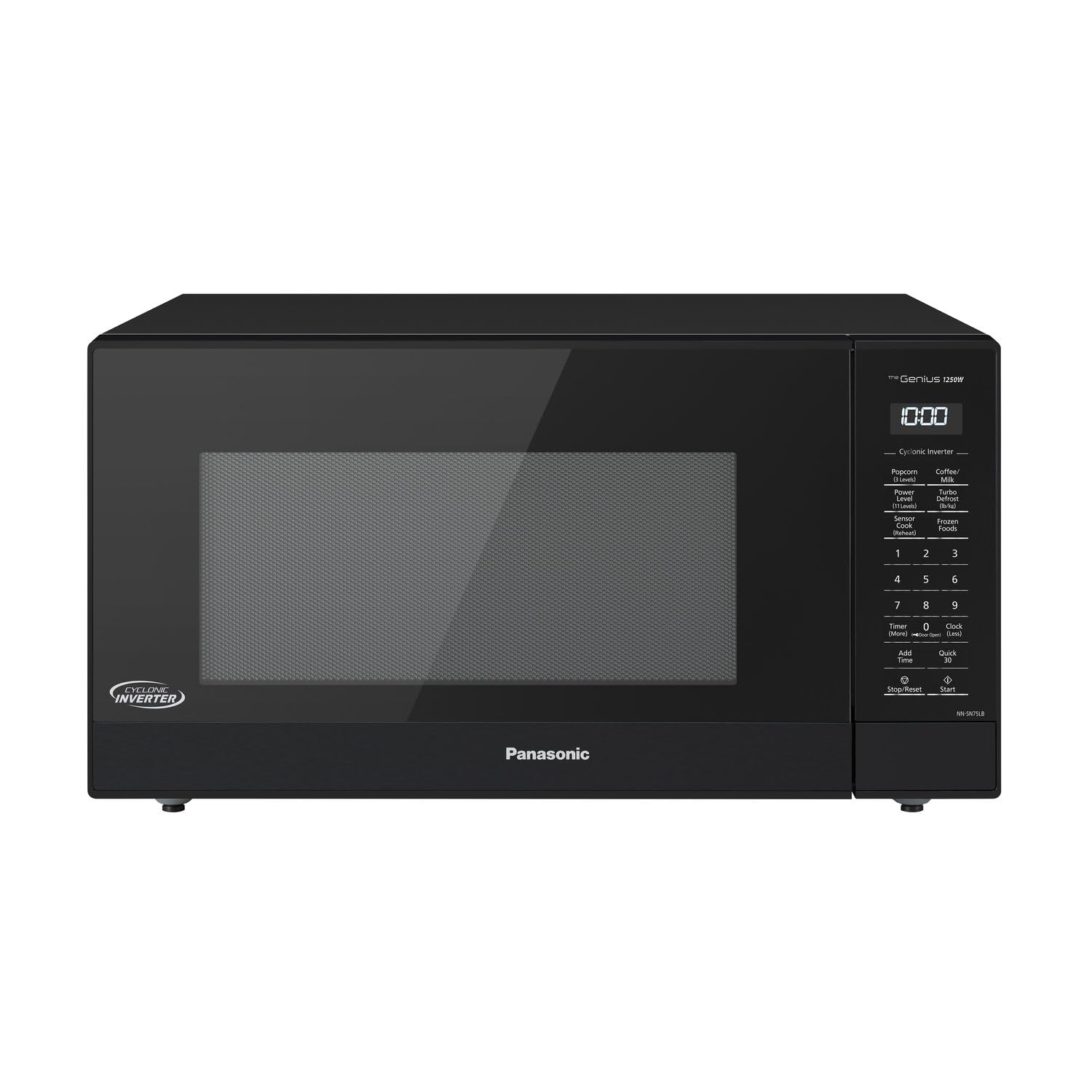 NN-SN75LB cu.ft Cyclonic Inverter Countertop Microwave Oven 1250Watt Power with Genius Sensor Cooking, 1.6 cft, Black
