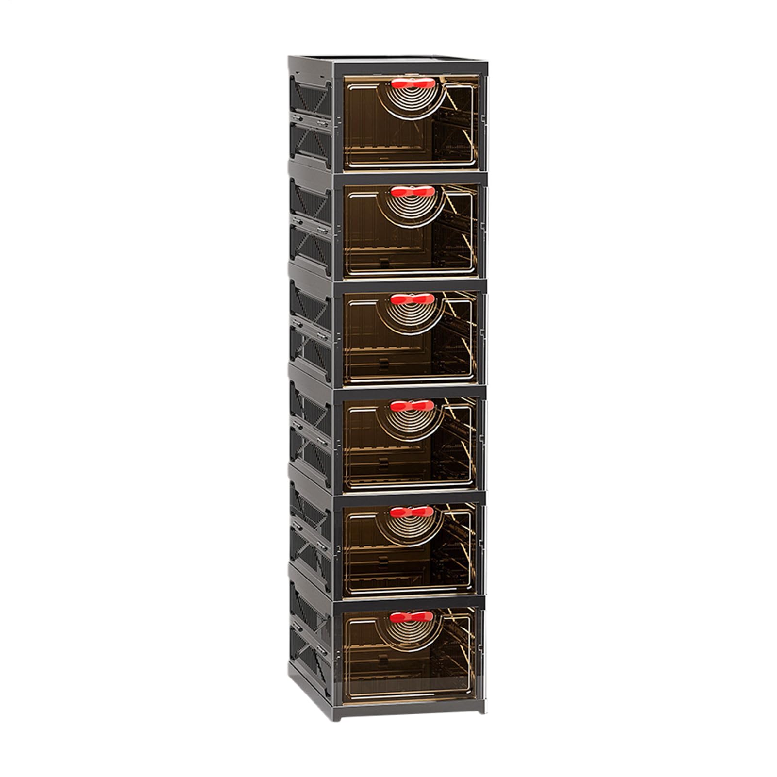 Caja organizadora a prueba de polvo y estante de zapatos plegable para armario