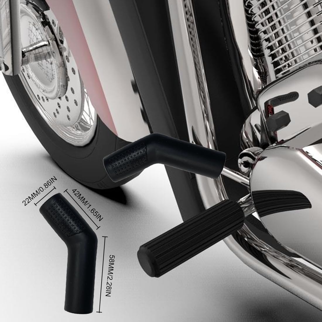 Copertura In Gomma Per Leva Cambio Moto - Universale Diametro 8mm, Lunghezza 37mm (Blu) - Foto 2