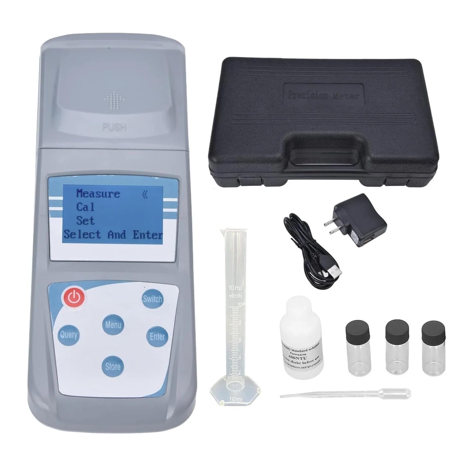 Medidor de turbidez digital, Turbidímetro portátil, microordenador, medidor de turbidez digital alta precisión for piscinas, laboratorio calidad del agua,para pruebas de calidad del agua