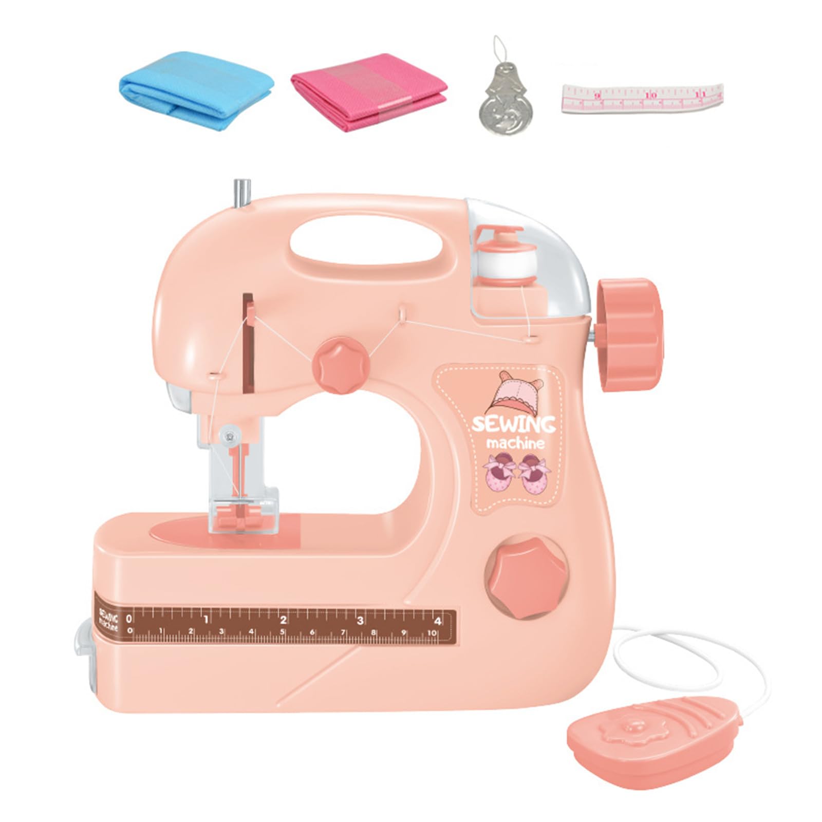 NEWFT Electric Sewing Machine for Kids Crafting Safe Portable Designs Portable Sewing Machine