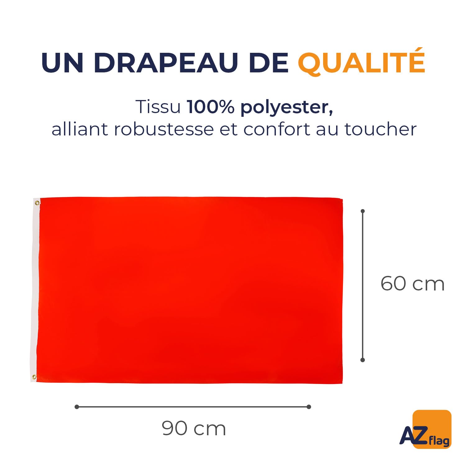 AZ FLAG Drapeau Commissaire de course Rouge 90x60 cm Polyester Oeillets Métalliques