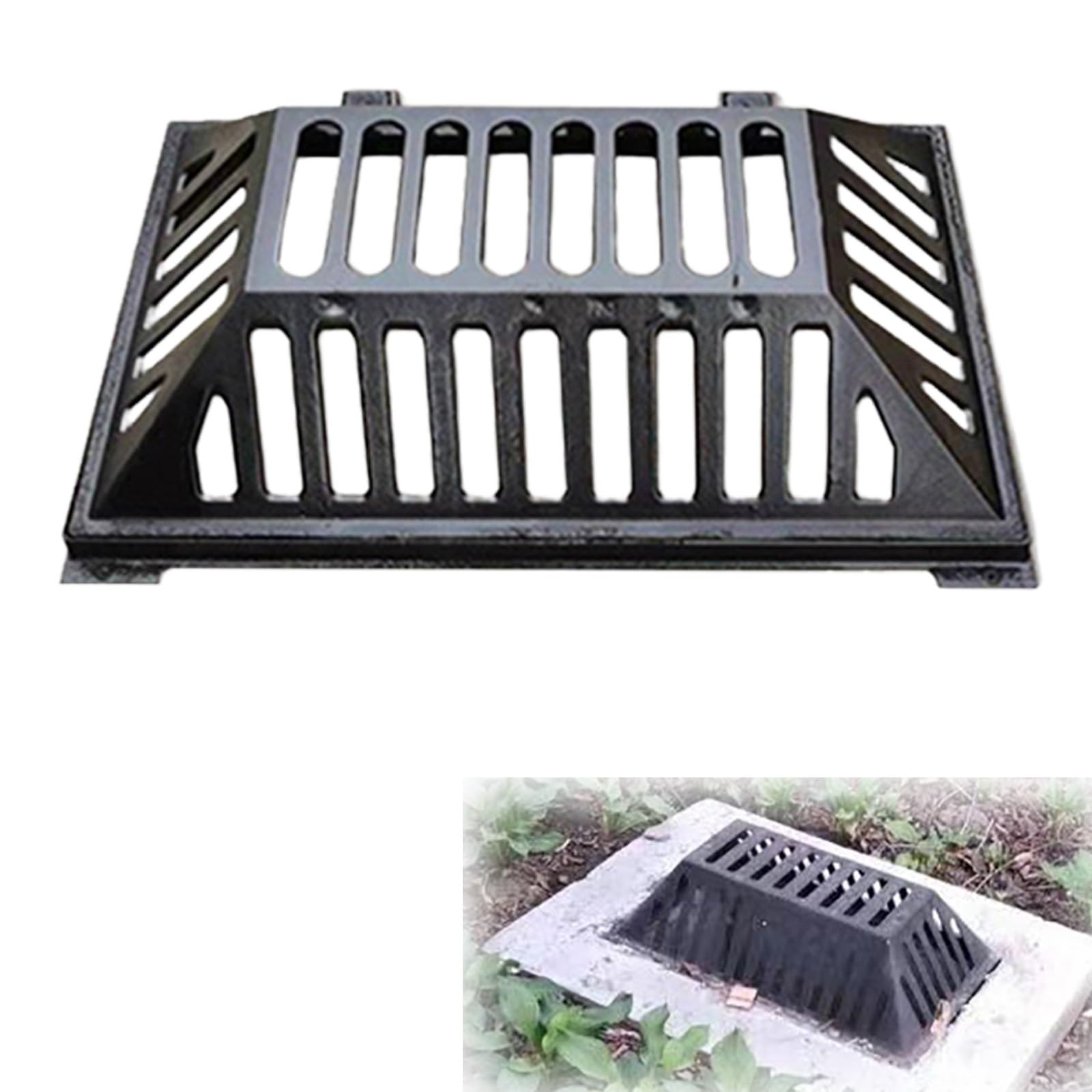 Couvercle de vidange d'extérieur en fer ductile pour sécuriser la pelouse et le jardin