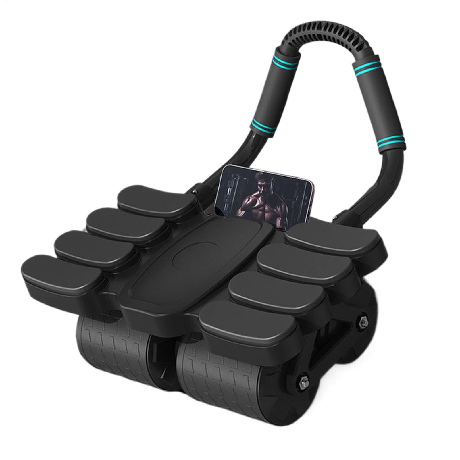 Rueda de ejercicio abdominal resistente, rueda para estabilidad y fuerza central, rodillo de agarre antideslizante para entrenamientos en casa, rueda abdominal ultra ancha, silenciosa, suave, compacta
