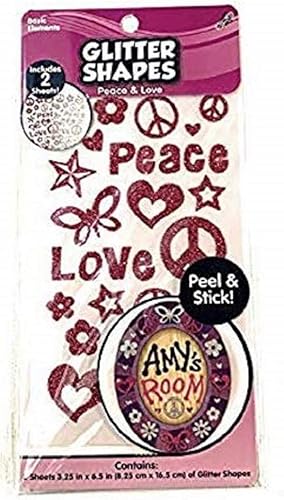 Miniatura 1 de Horizon Group USA Glitter Shapes Peace and Love
