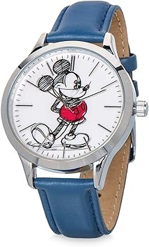 Amazon Co Jp ディズニーストア 公式 ディズニー ミッキー レザー メンズ 男性 革 腕時計 アメリカ Mickey 腕時計